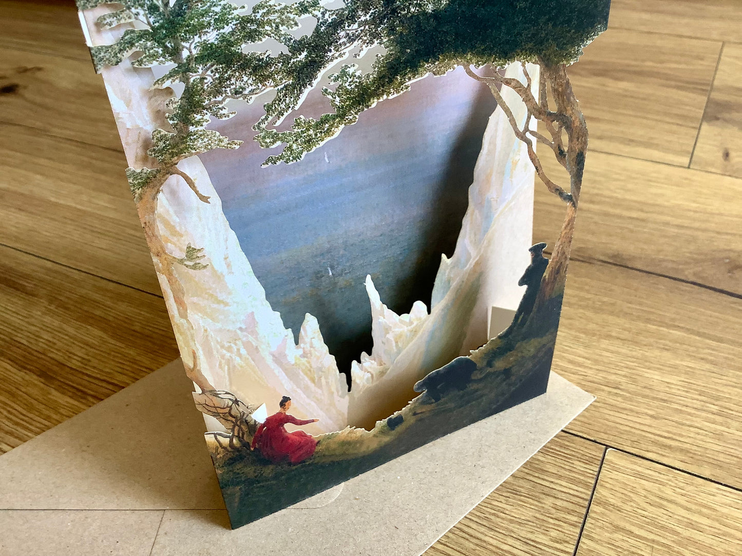 3D Pop-Up-Karte Caspar David Friedrich Kreidefelsen
