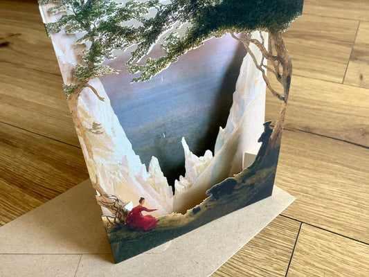 3D Pop-Up-Karte Caspar David Friedrich Kreidefelsen