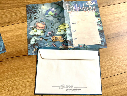 Einladungskarten Set 12x A5 / C6 Fledericks