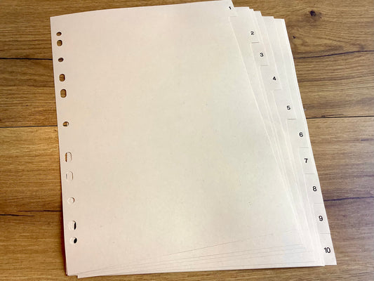 Register Tauen (1-10) A4 Papier