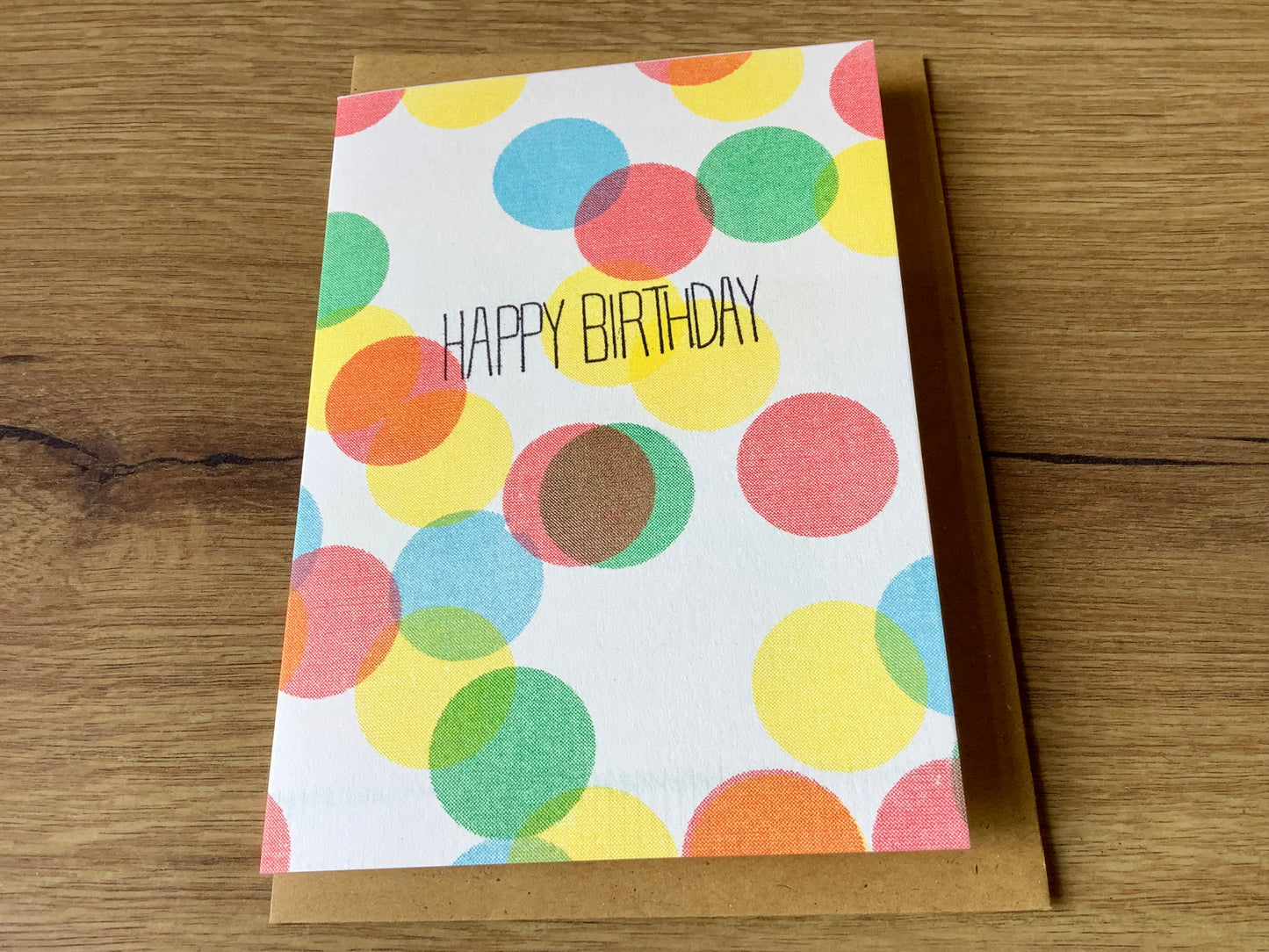 Briefkarte Happy Birthday Dots SJJ