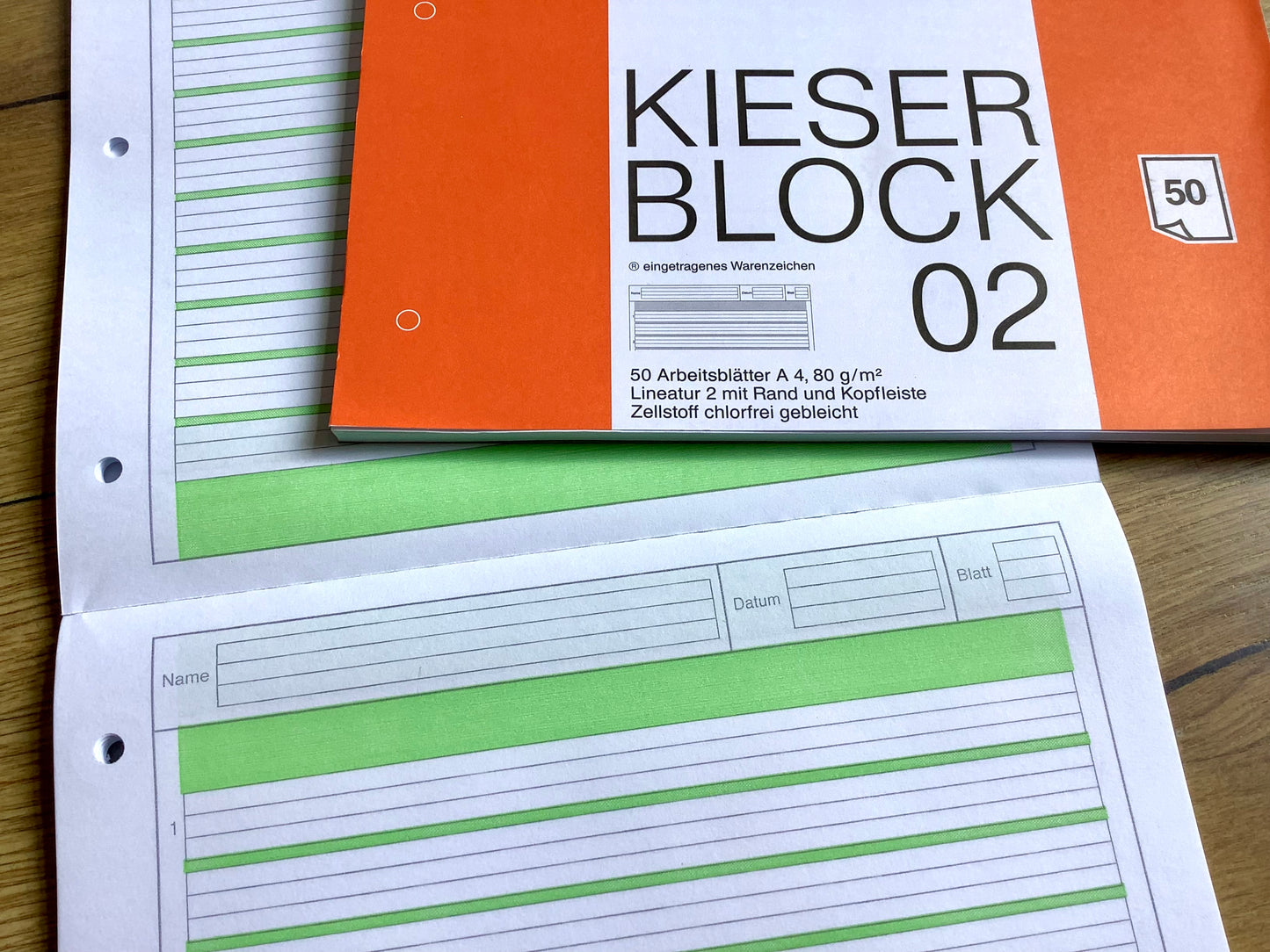 Kieserblock A4 Lin.2 50 Blatt gelocht
