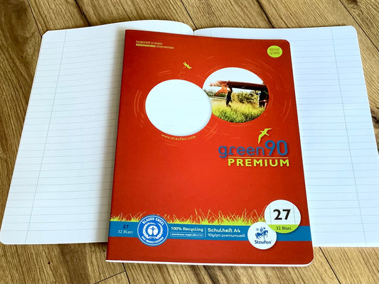 Schulheft A4 Lin.27 Doppelheft 32Bl. 90g liniert
