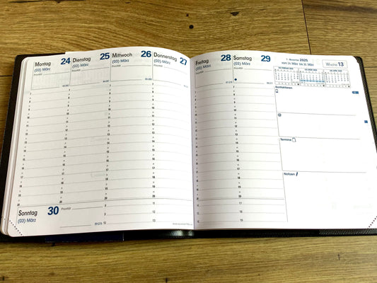 Wochenkalender Executif Einlage 16x16cm 2025