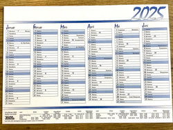 Wandtafelkalender A5 2025