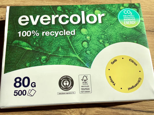 Druckerpapier gelb 80g A4 Evercolor RC 500Bl.