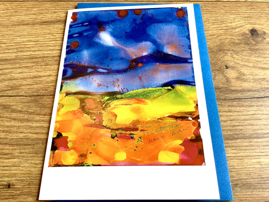 Grußkarte G. Richter Wasserfarben (1992) B6