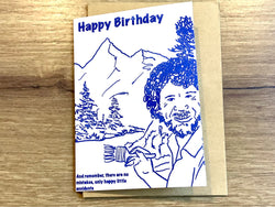 Briefkarte Bob Ross (Superjujupress)