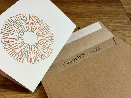 Weihnachtskarte Sprachen-Kugel (Kettcards)