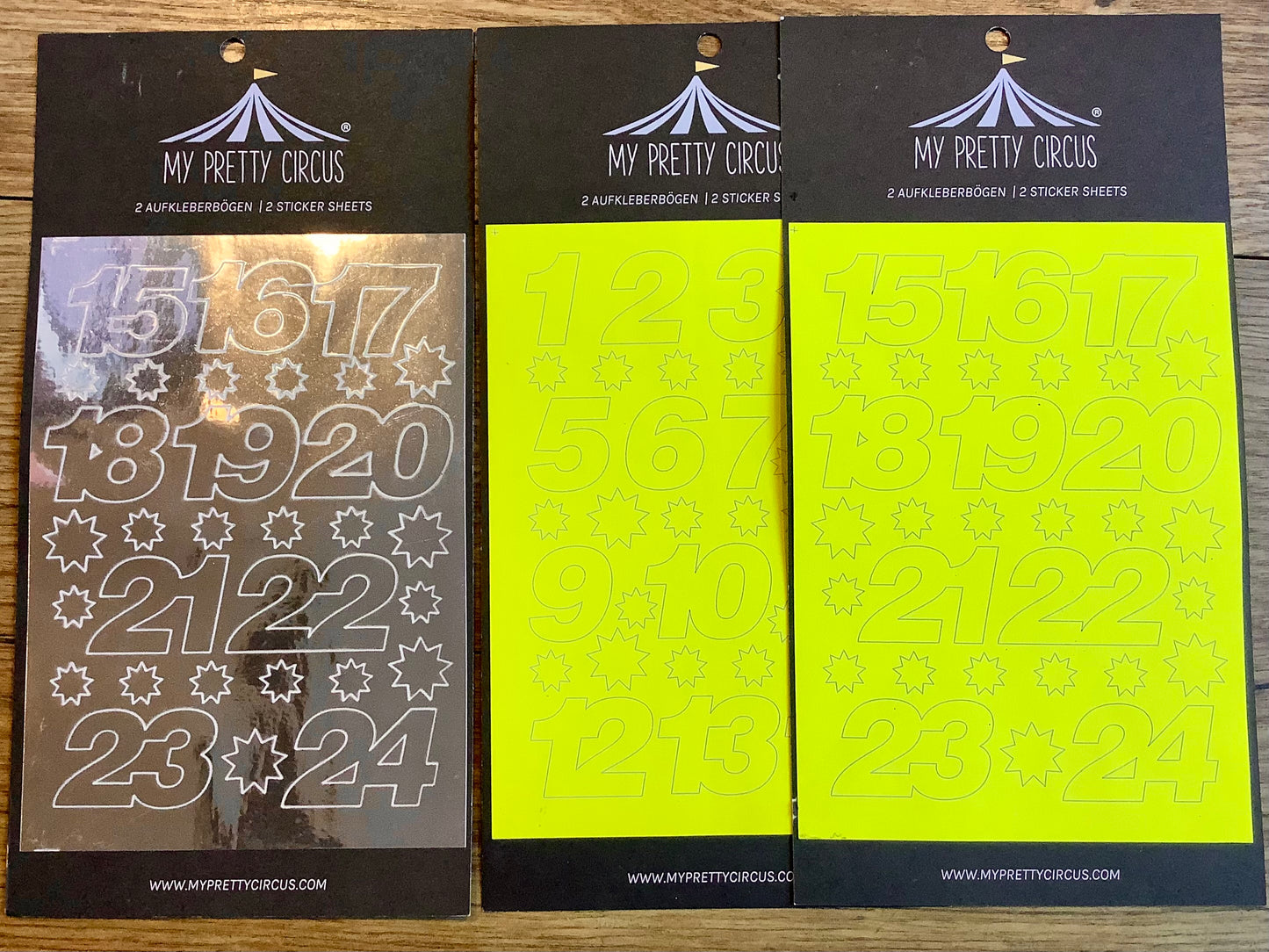 Zahlensticker Aufkleber 1-24 Advent (My Pretty Circus)