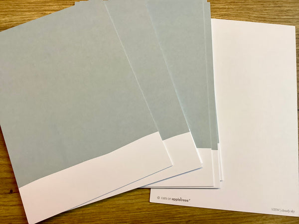 Blanko-Karten 10 St. weiß-graublau CoA