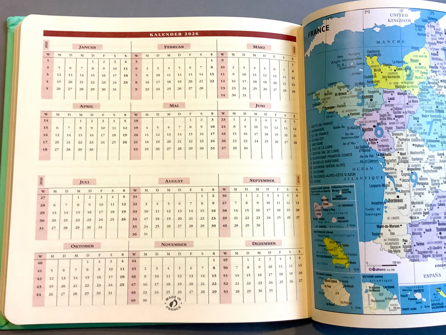 Kalender Executif Prestige Silk mint 16x16cm 2025