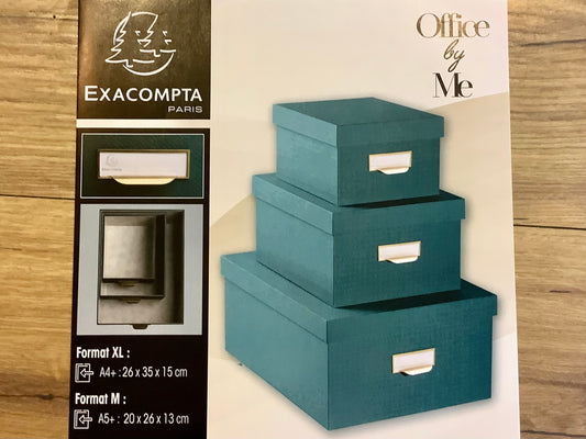 Box Geschenkschachtel petrol Exacompta°