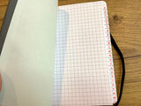 Registerbuch A6 200 Blatt schwarz kariert
