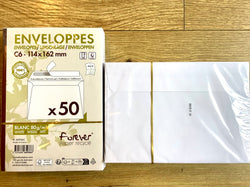 C6-Kuverts 50St. recyclingweiß 80g HK forever