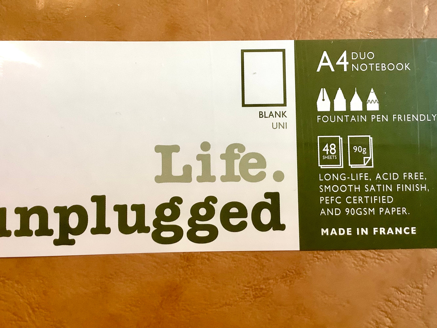 Notizhefte 2x A4 blanko 90g tabakbraun