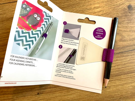 Gummi-Stiftschlaufe lila Brunnen