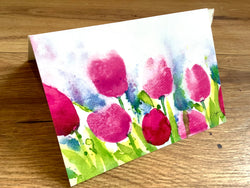 Briefkarte Tulpen pink (Utermann)