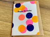 Briefkarte Happy Birthday Dots SJJ