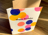 Briefkarte Happy Birthday Dots SJJ