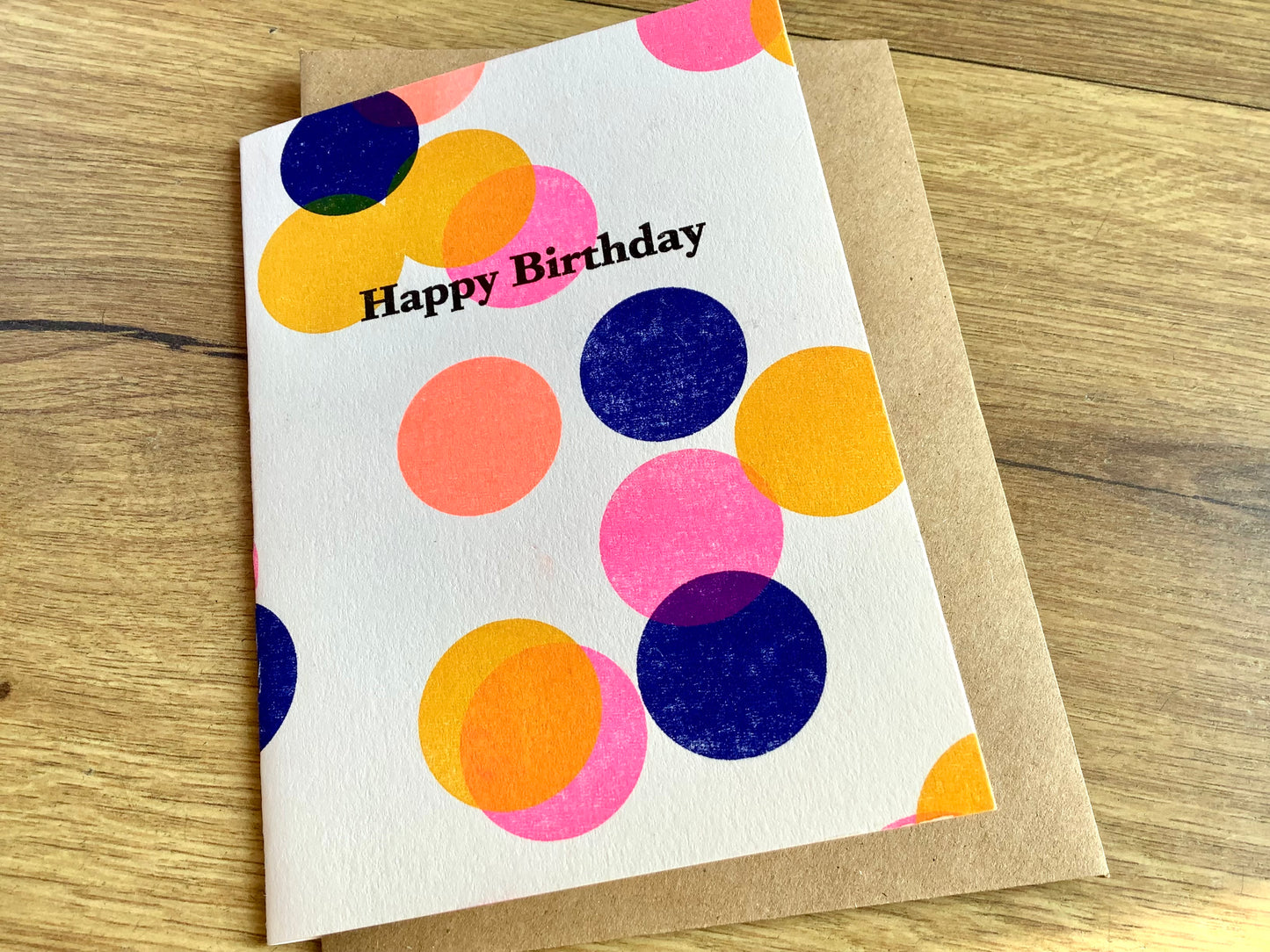 Briefkarte Happy Birthday Dots SJJ