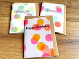 Briefkarte Happy Birthday Dots SJJ