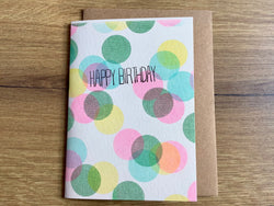 Briefkarte Happy Birthday Dots SJJ