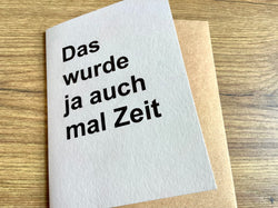 Briefkarte Hochzeit "Wurde ja auch mal Zeit"