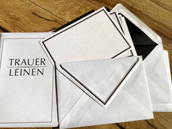 Trauerpost Set 5x A6-Karten / C6-Kuverts (Leinen)