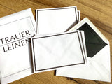 Trauerpost Set 5x A5 / C5-Kuverts (Leinen)