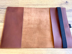 Leder-Buchhülle travel A5 Gummizug (papouts)