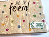 Servietten Lass uns feiern 100% Recycling