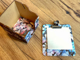 Zettelbox + Mini-Klemmbrett Sasson floral
