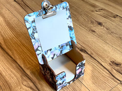 Zettelbox + Mini-Klemmbrett Sasson floral
