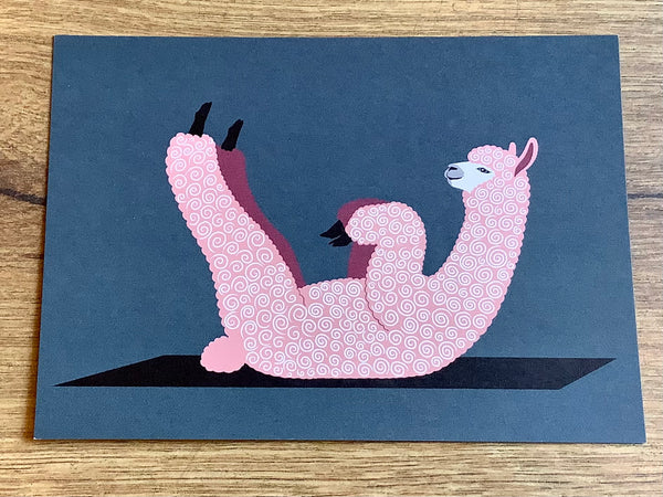 Postkarte Yoga Alpaka (Maydell)