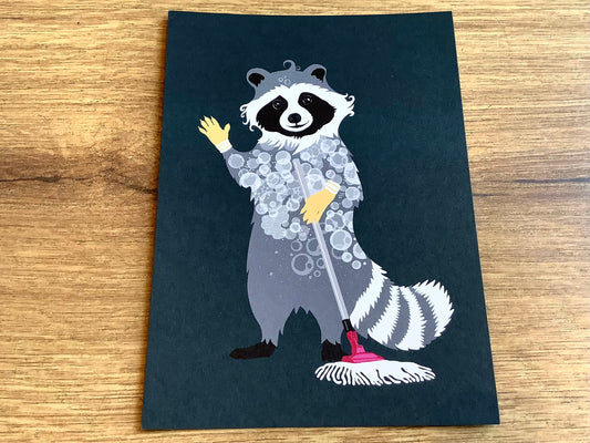 Postkarte Waschbär (Maydell)