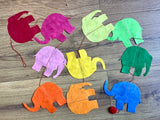 Papier-Mobile Elefanten bunt 1,5m (Lamalí)