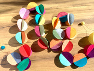 Girlande Bunte Kreise Nepalokta 185cm
