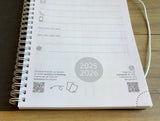 Wochenkalender A5 schwarz '25/2026 Spiralb.