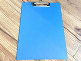 Klemmbrett blau Recyclingpappe Falken