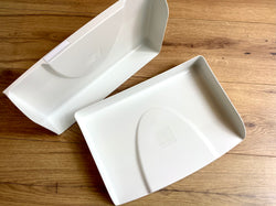 Briefablage quer weiß Recyclingplastik