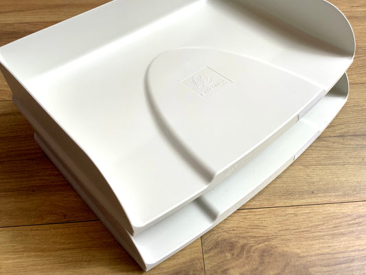 Briefablage quer weiß Recyclingplastik