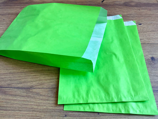 Faltenbeutel 15x21cm grün Geschenktüte