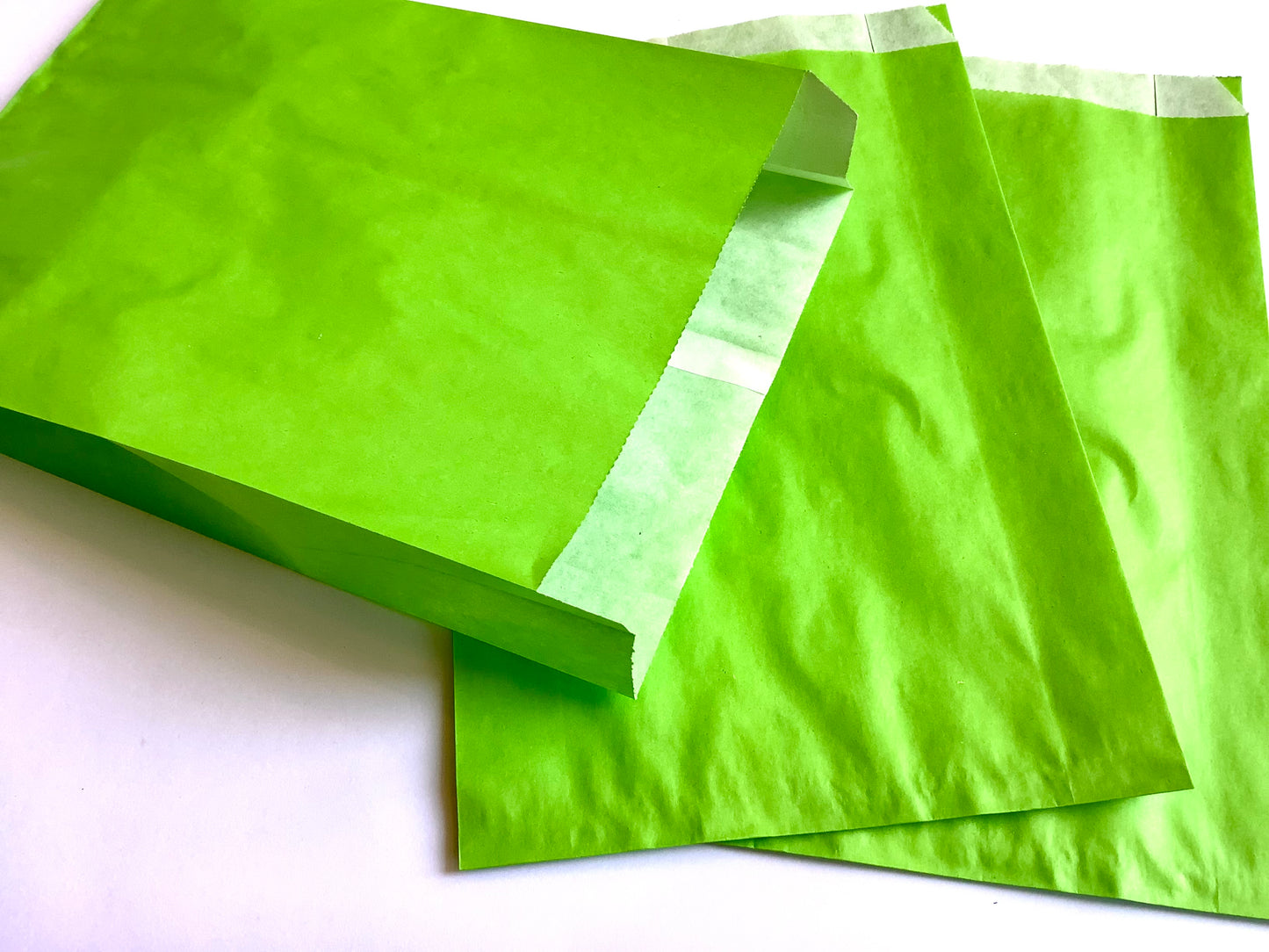 Faltenbeutel 15x21cm grün Geschenktüte