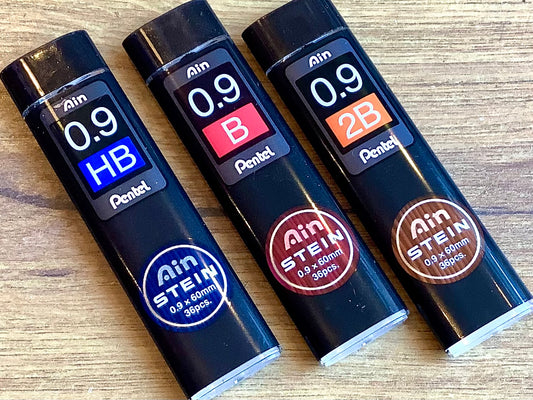 0,9mm Pentel 36 Hi-Polymer-Minen Ain Stein°