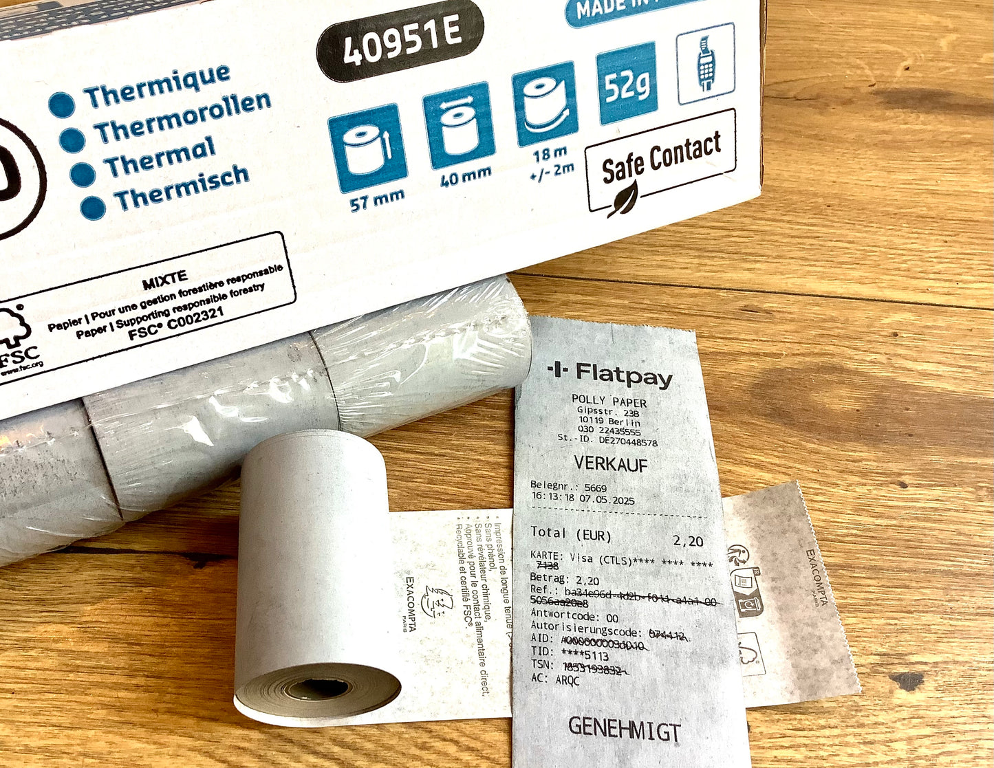 Bonrollen ec Safe Contact 57mm 18m 4cmØ 5St.