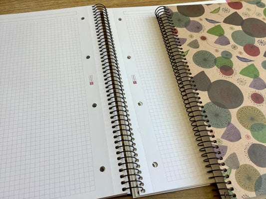 Spiralbuch A4 ecobirds kariert Register