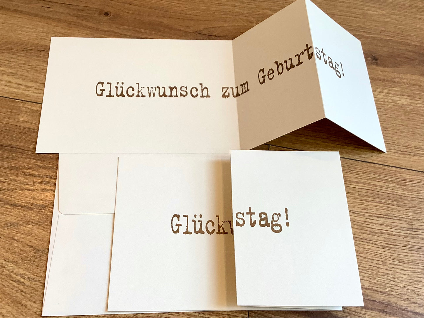 Briefkarte Glückstag gold B6 (Marschall / Kettcards)