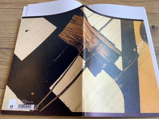 A5 Notizheft blanko schwarzgelb 80g