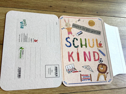Briefkarte Zuckerrohr "Hurra Schulkind" (taurus)